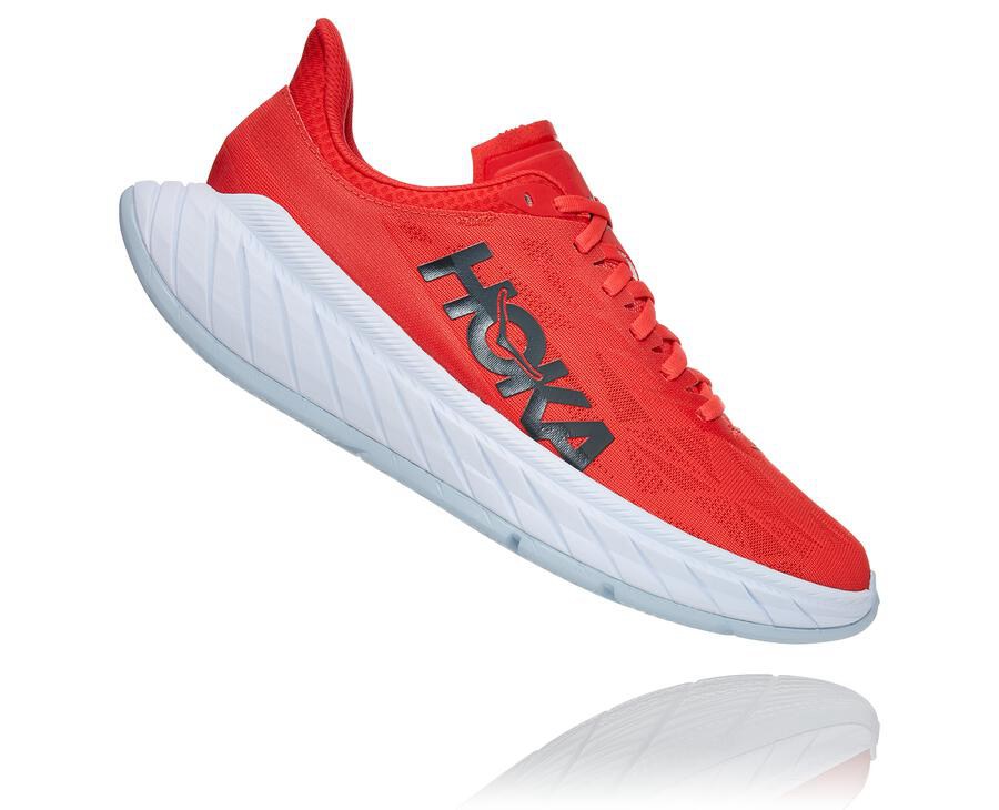 Tenis Hoka One One Hombre Rojos/Blancos - Carbon X 2 - LGNE49283